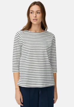 3/4-Arm T-Shirt mit Seitenschlitzen