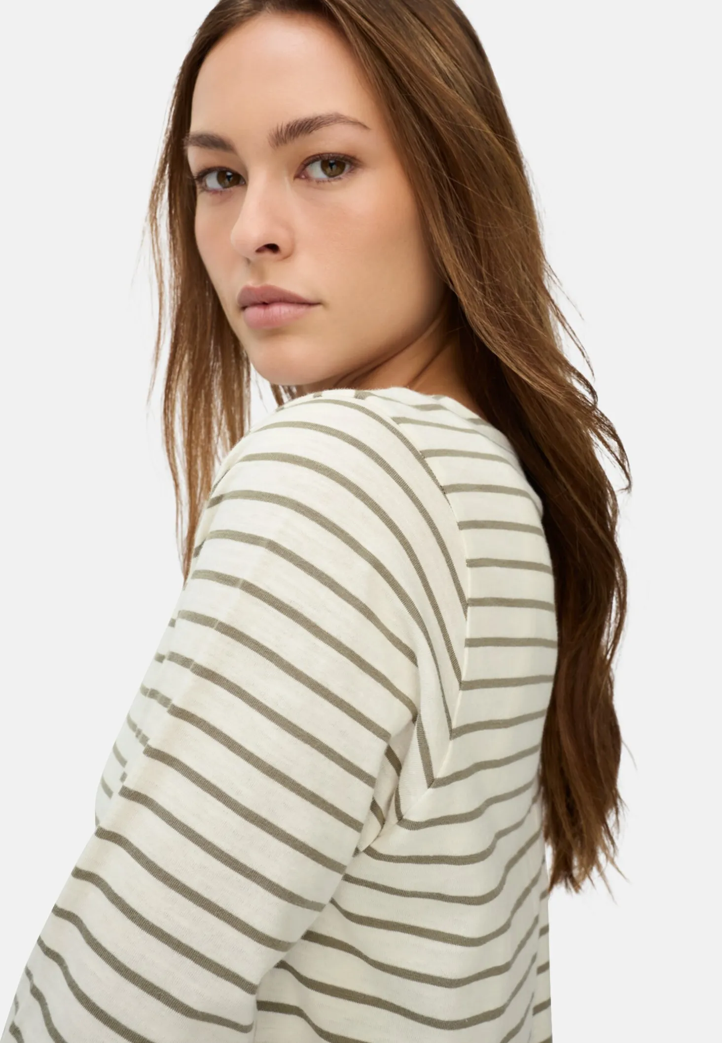 3/4-Arm T-Shirt mit Seitenschlitzen