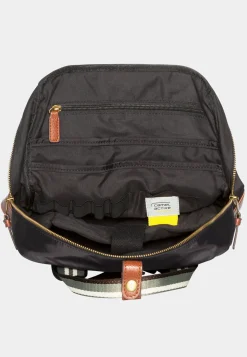 BARI Rucksack mit Kunstlederbesatz