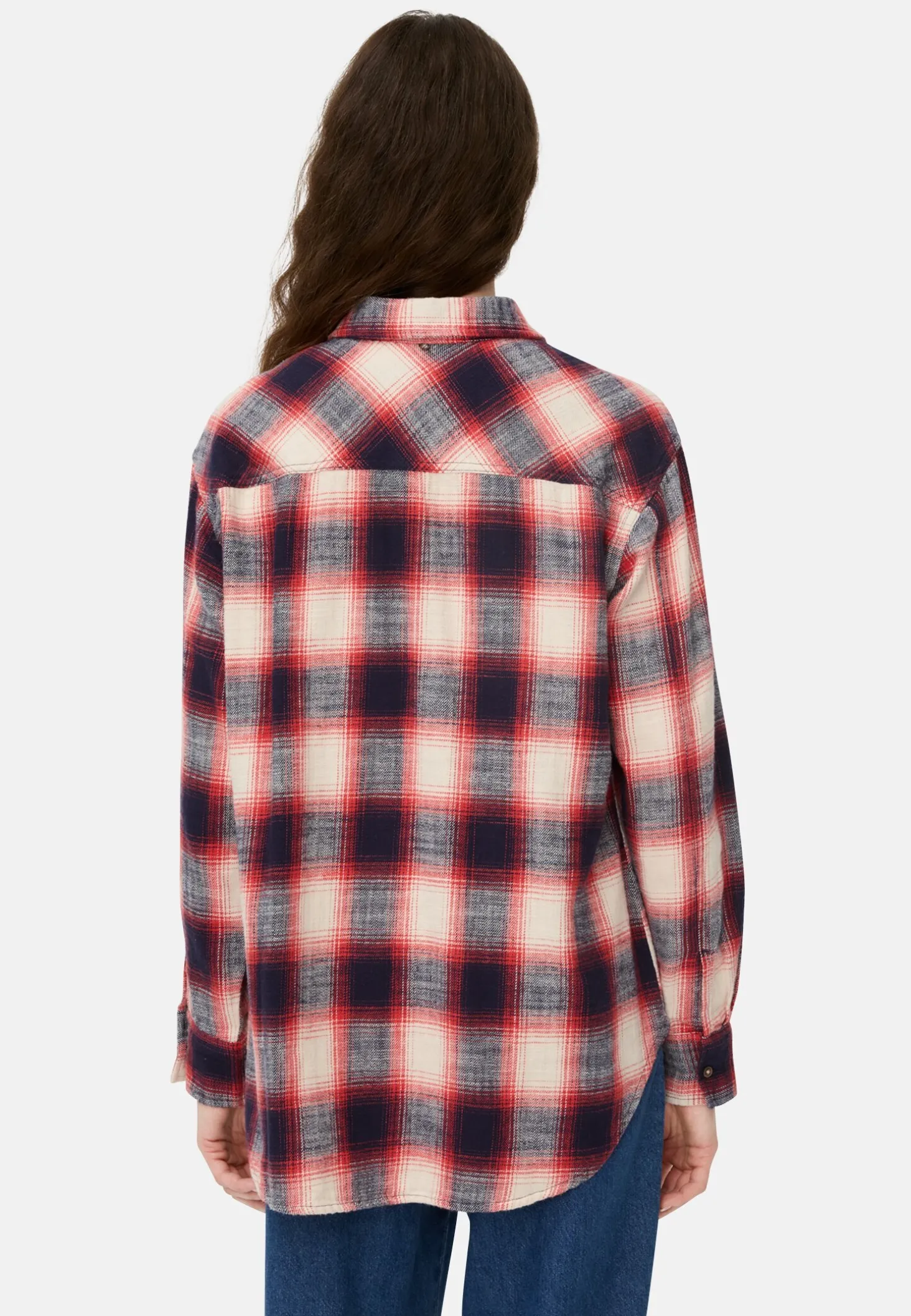 Baumwollbluse mit Brusttasche
