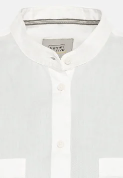Baumwollbluse mit Stehkragen