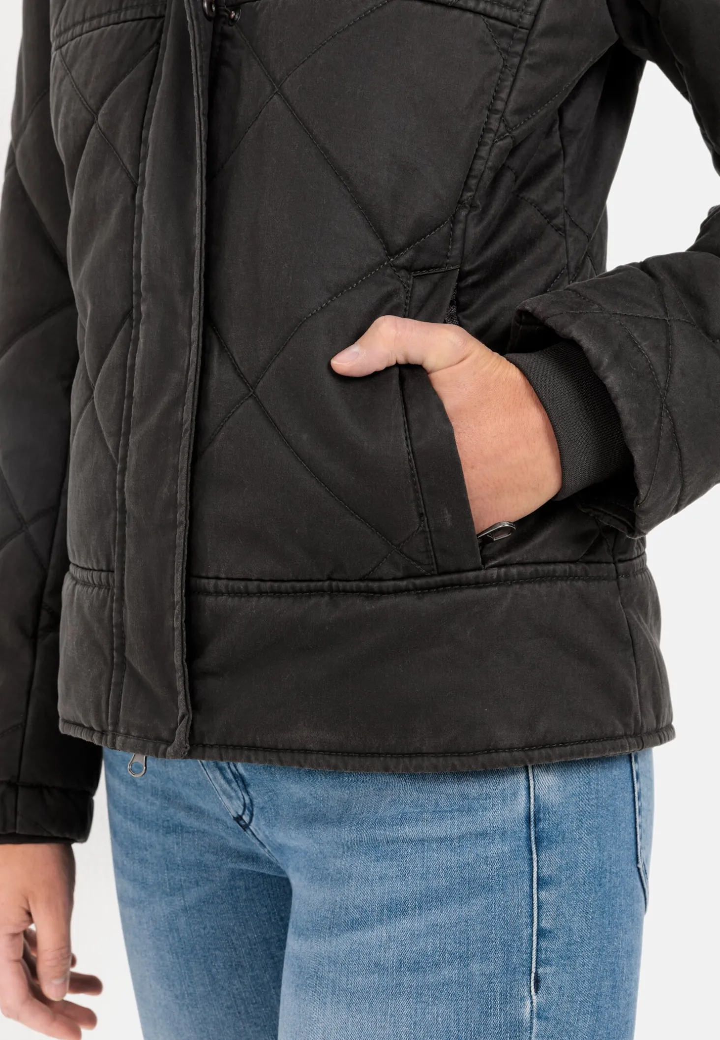 Blouson mit Stehkragen im Vintage Look