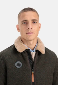Bomberjacke mit abnehmbarem Teddykragen