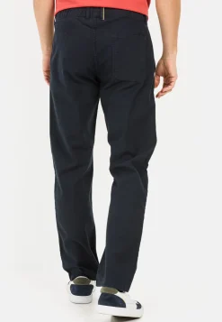 Chinohose mit Kordelzug aus einem Leinenmix