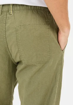 Chinohose mit Kordelzug aus einem Leinenmix