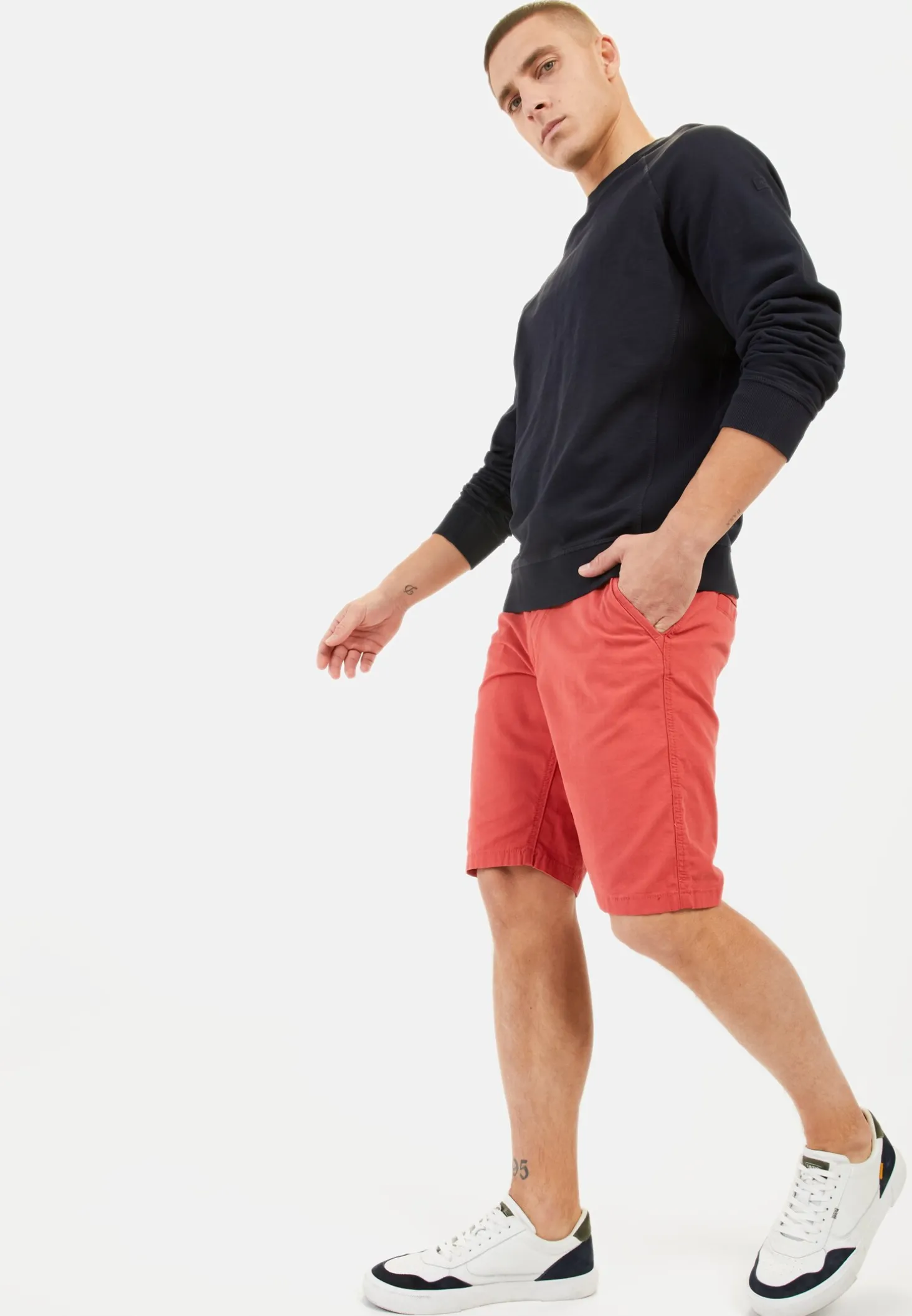 Chinoshorts aus Baumwolle mit Stretch