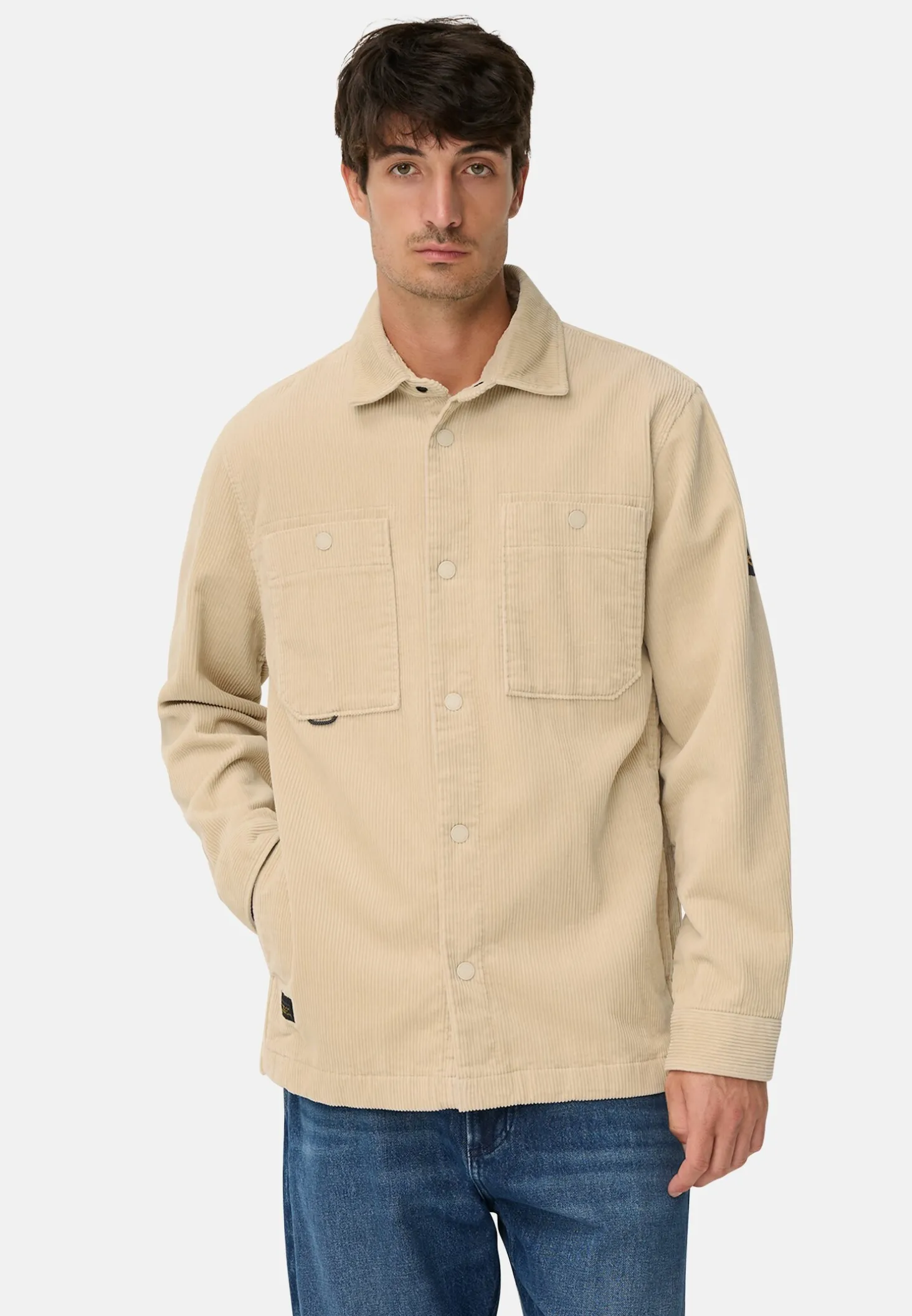 Cord Overshirt mit Druckknöpfen