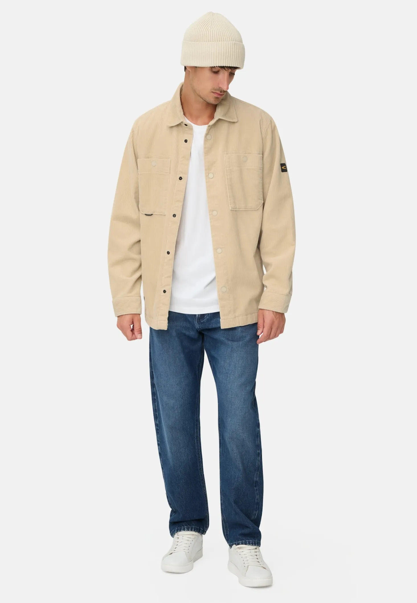 Cord Overshirt mit Druckknöpfen