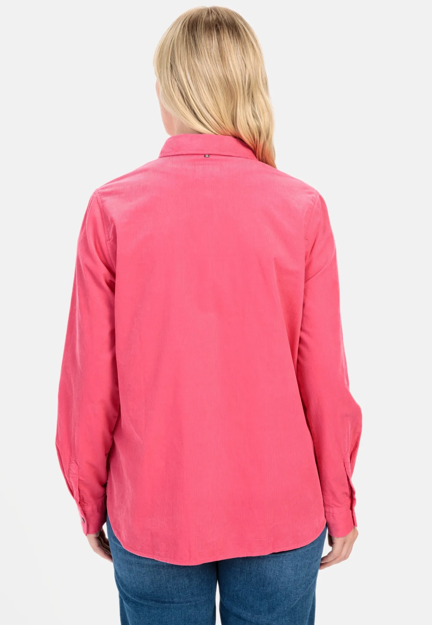 Cordbluse mit Brusttasche