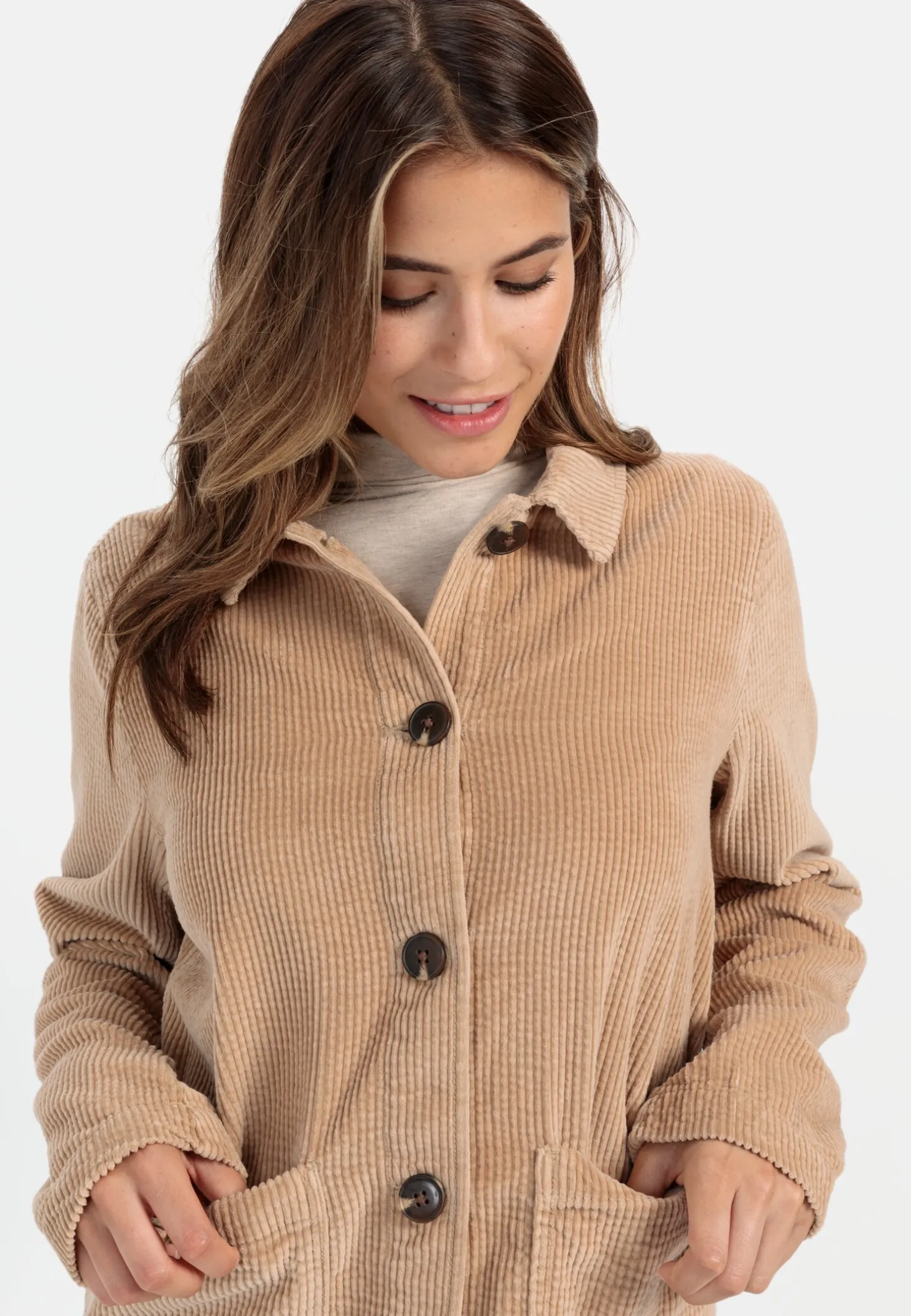 Cordjacke aus reiner Baumwolle