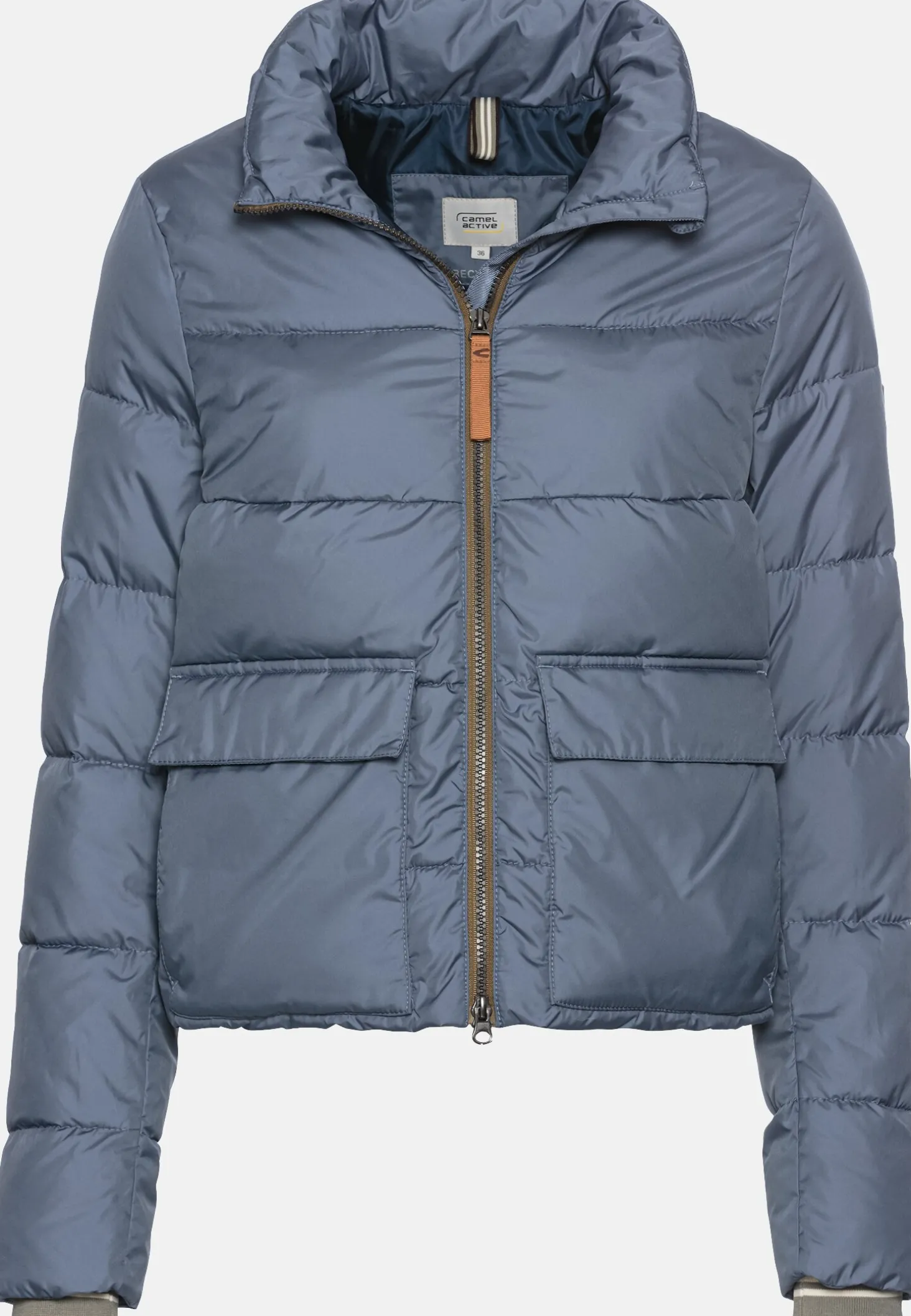 Cropped Pufferjacke aus recyceltem Polyester