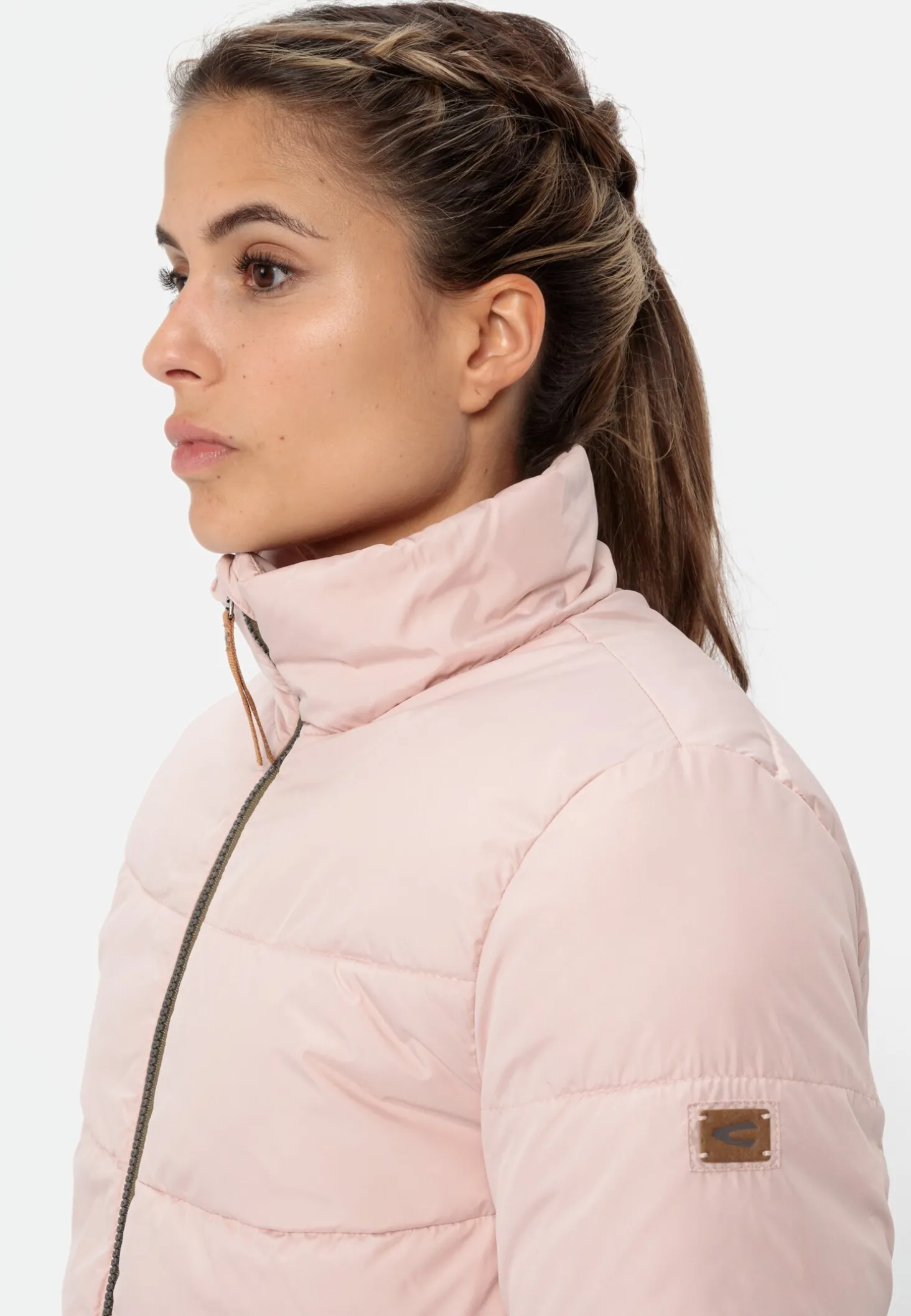 Cropped Pufferjacke aus recyceltem Polyester