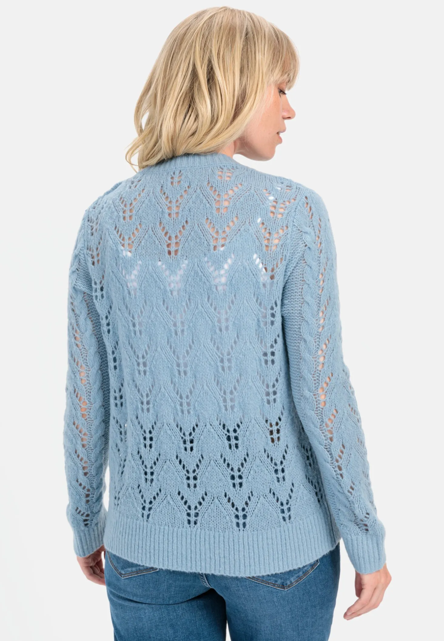 Feinstrickpullover mit V-Ausschnitt