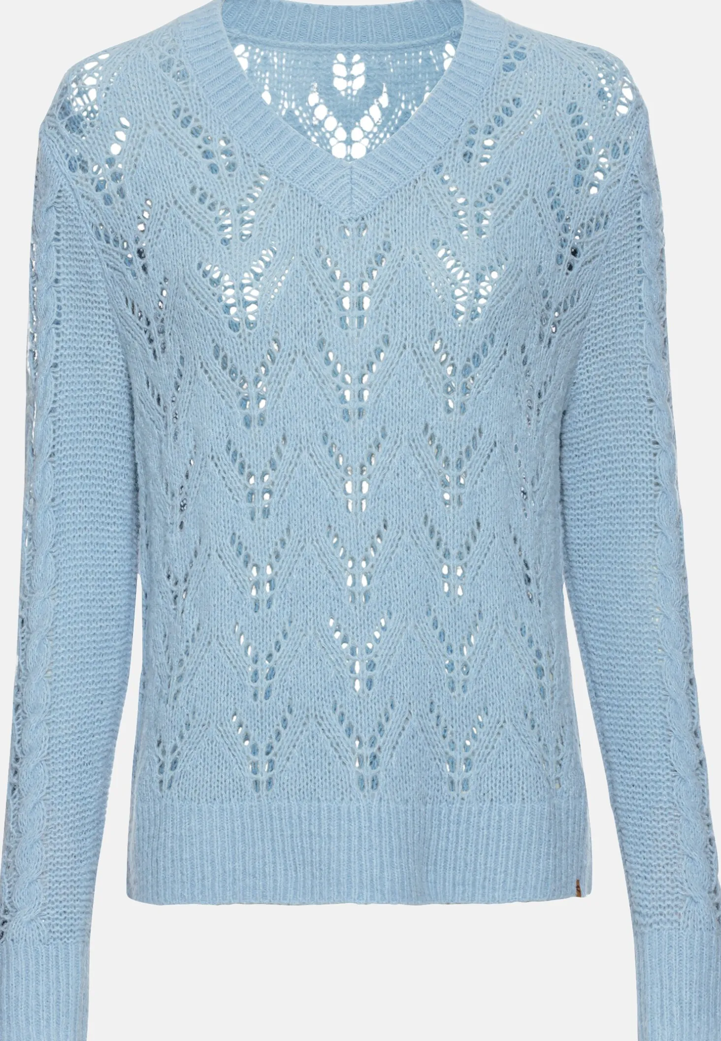Feinstrickpullover mit V-Ausschnitt
