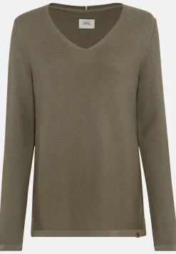 Feinstrickpullover mit V-Ausschnitt