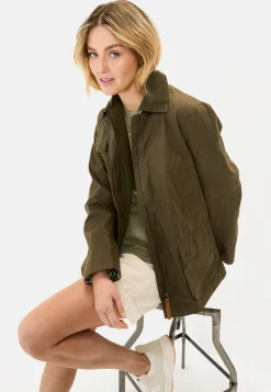 Fieldjacket mit Cordkragen