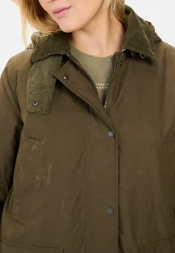 Fieldjacket mit Cordkragen