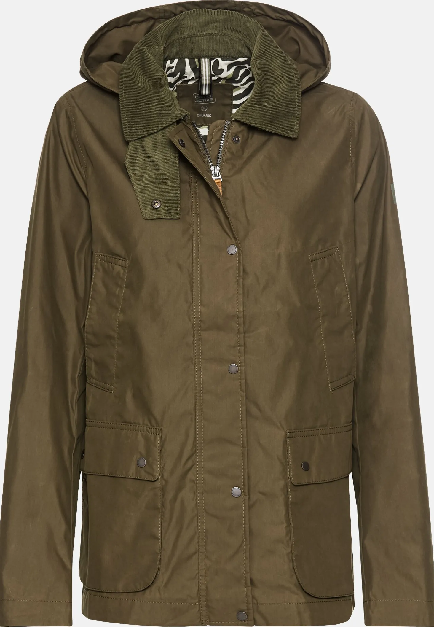 Fieldjacket mit Cordkragen