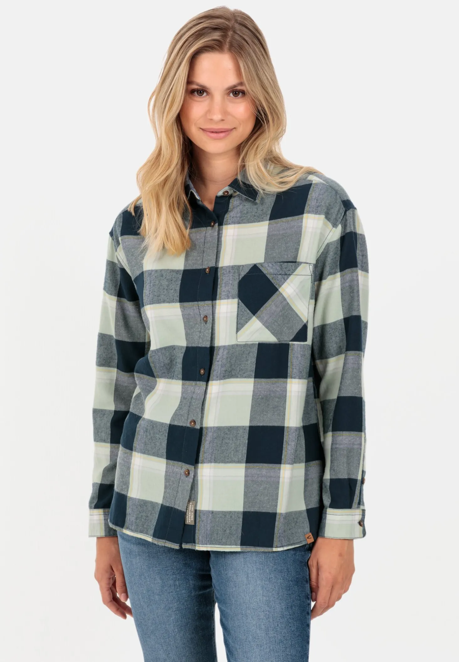 Flanellbluse mit Karomuster