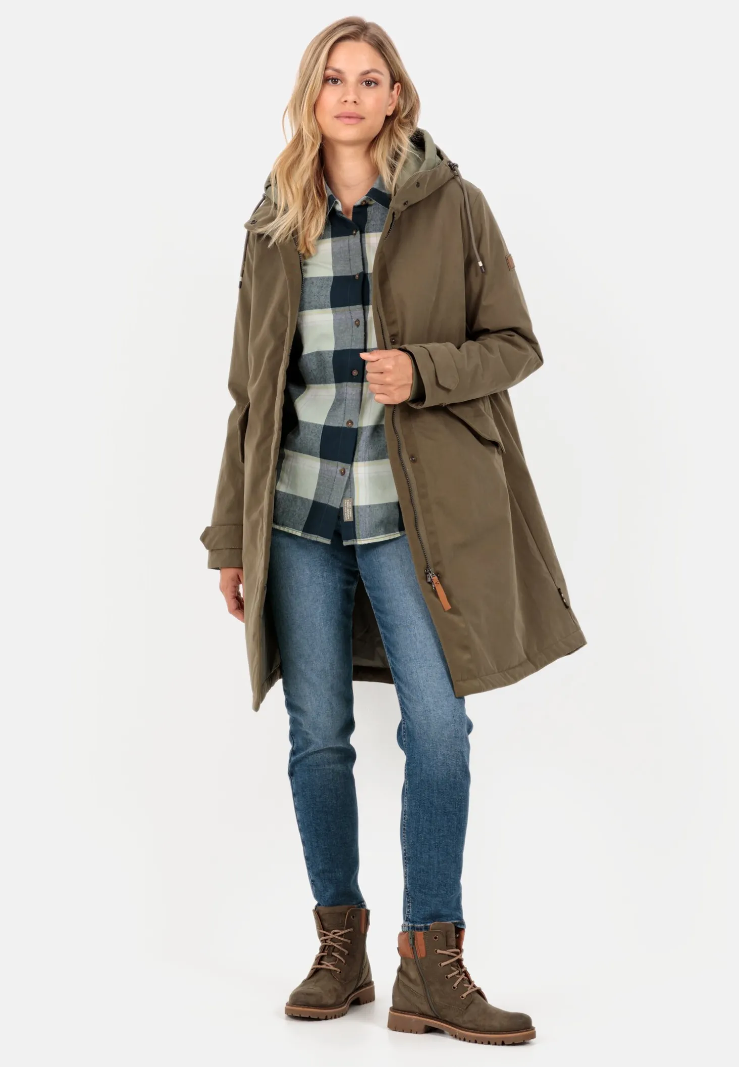 Flanellbluse mit Karomuster