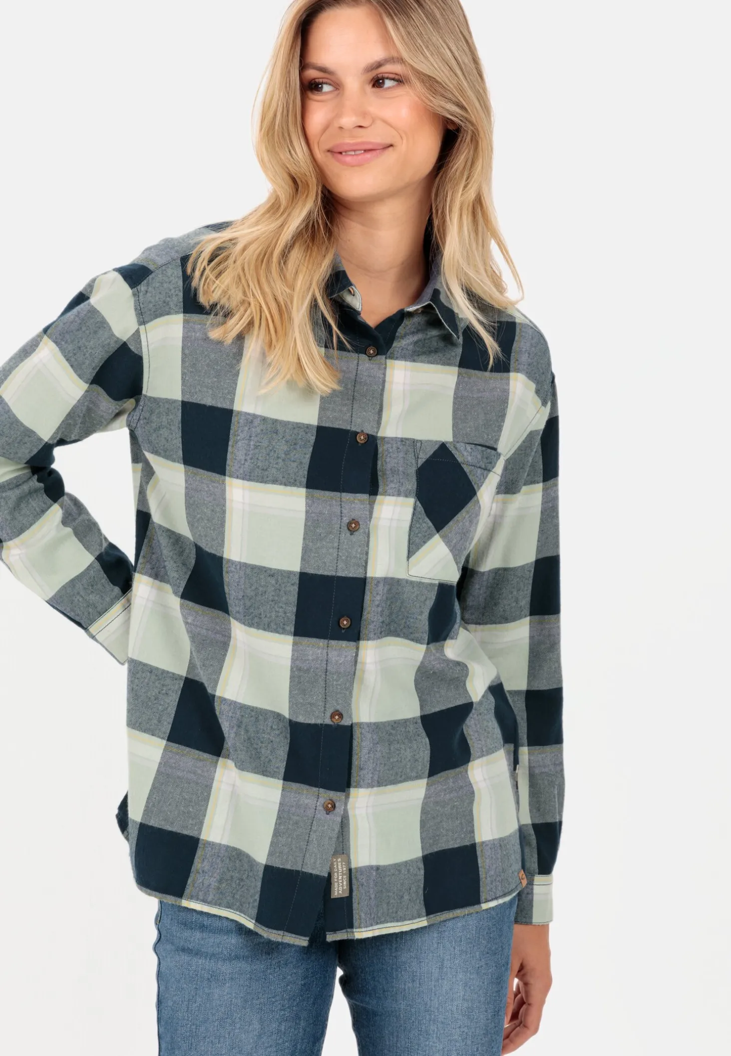 Flanellbluse mit Karomuster