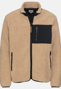 Fleece Overshirt mit Stehkragen