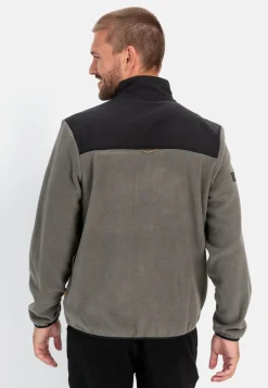Fleecejacke mit Stehkragen aus recyceltem Material