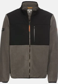 Fleecejacke mit Stehkragen aus recyceltem Material