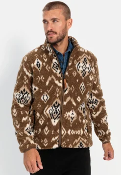 Fleecejacke mit Stehkragen