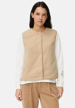 Fleece-Weste mit Knopfverschluss