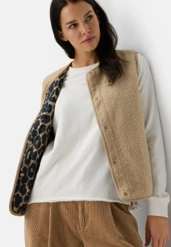 Fleece-Weste mit Knopfverschluss