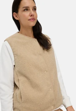 Fleece-Weste mit Knopfverschluss