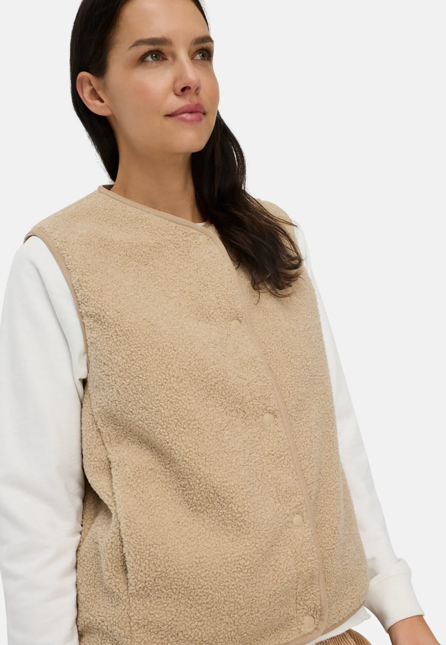 Fleece-Weste mit Knopfverschluss