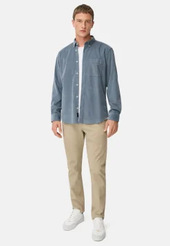 fleXXXactive® Langarm Shirt mit Button-Down-Kragen und Brusttasche