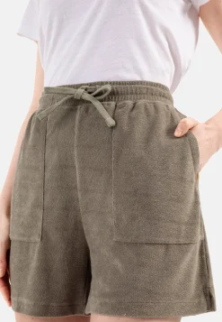 Frottee Shorts mit Kordelzug
