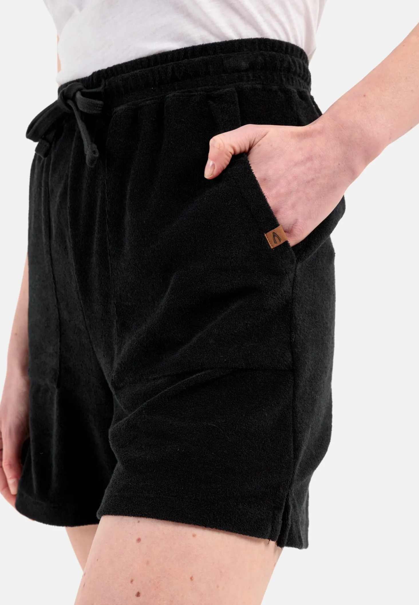 Frottee Shorts mit Kordelzug