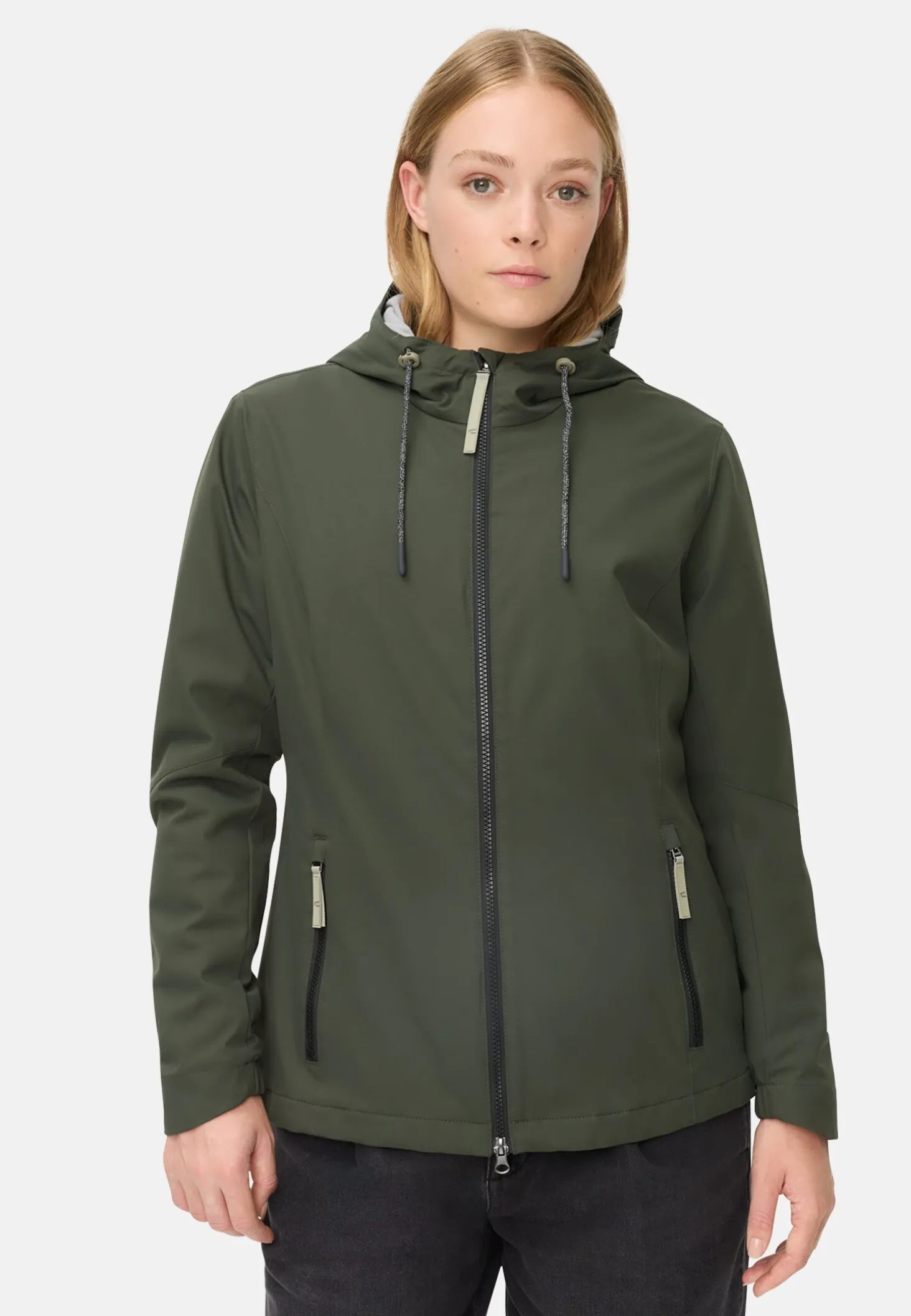 Funktionsjacke mit verstellbarer Kapuze