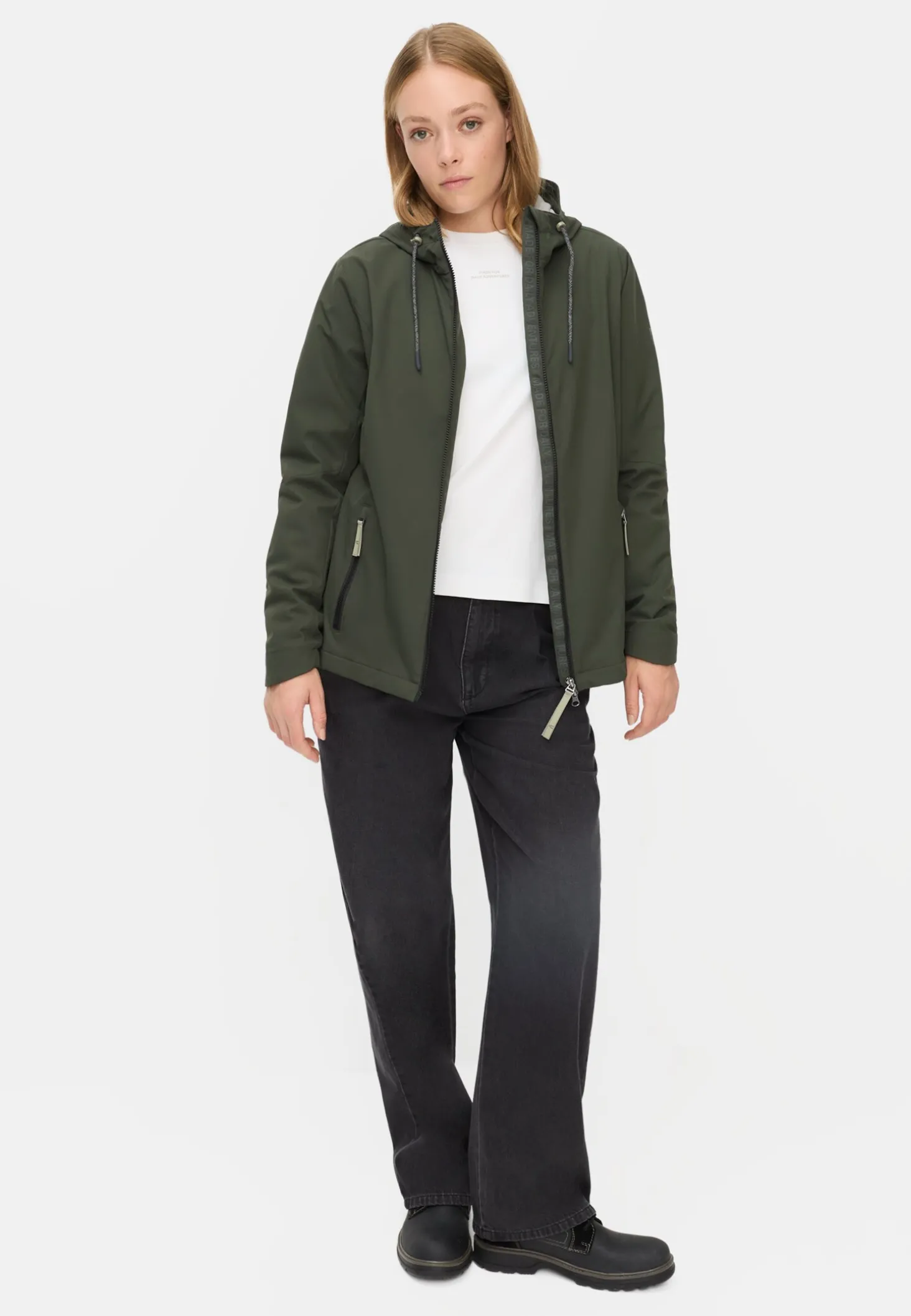 Funktionsjacke mit verstellbarer Kapuze