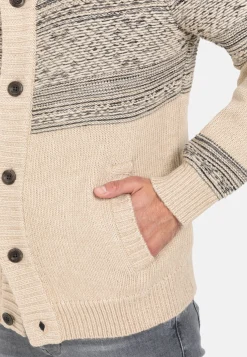 Geknöpfte Strickjacke mit Stehkragen