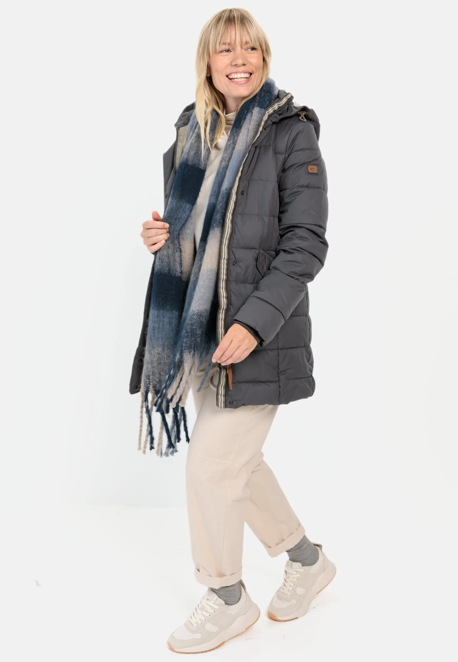 Gesteppte Jacke mit abnehmbarer Kapuze