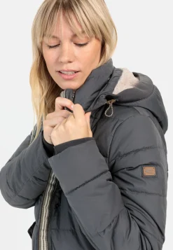 Gesteppte Jacke mit abnehmbarer Kapuze