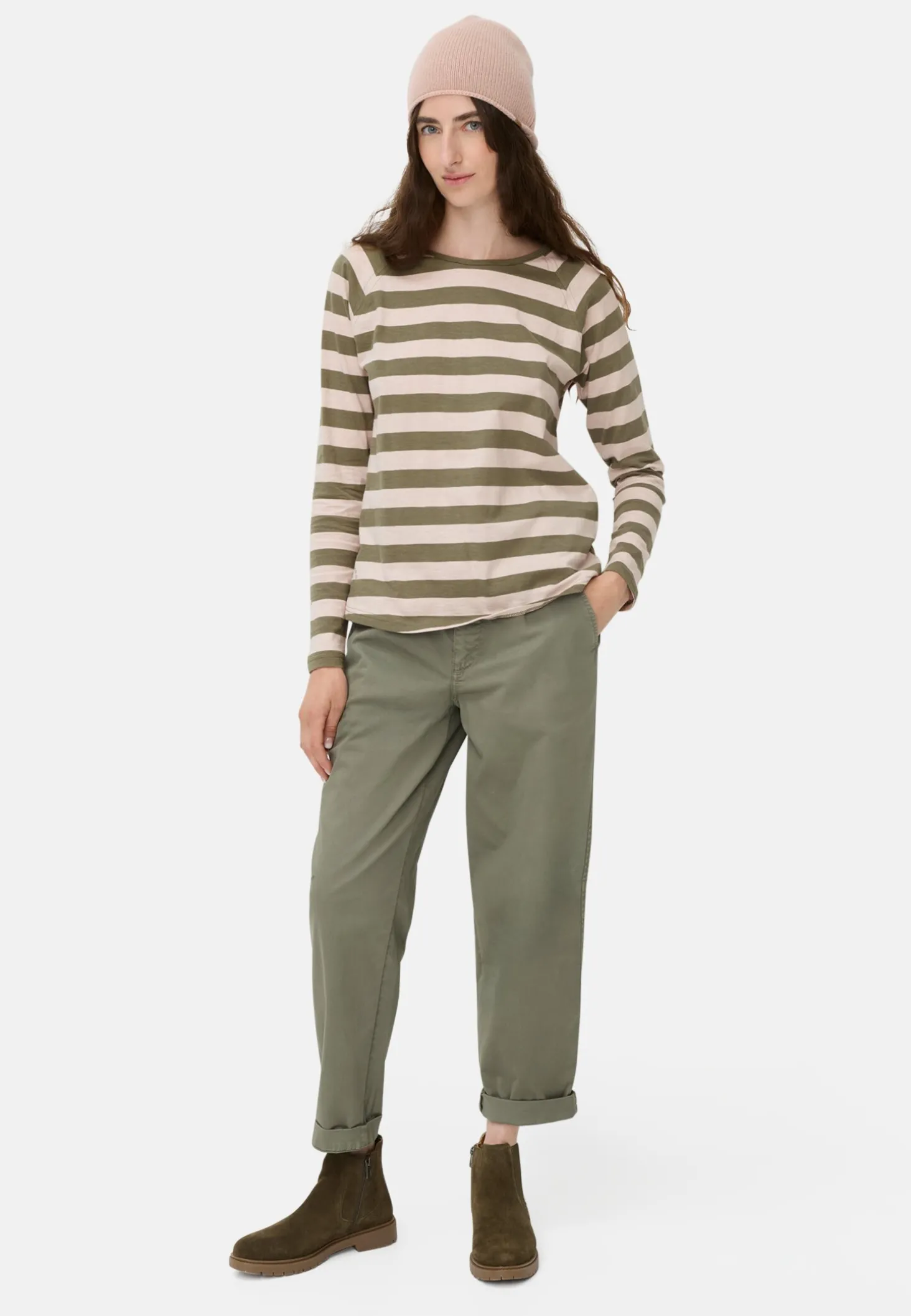 Gestreiftes Langarmshirt mit Raglanärmeln