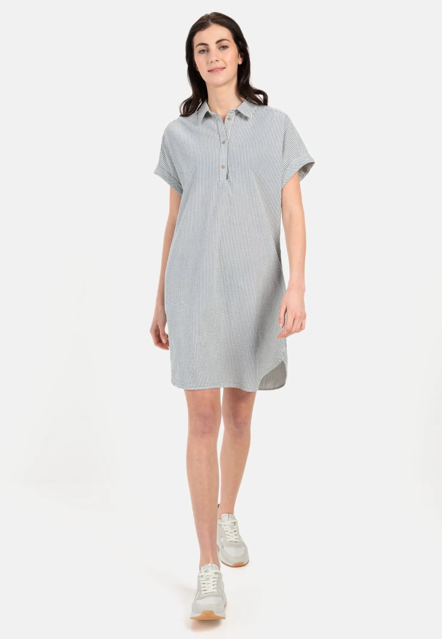 Gestreiftes Schlupfkleid aus leichter Baumwolle