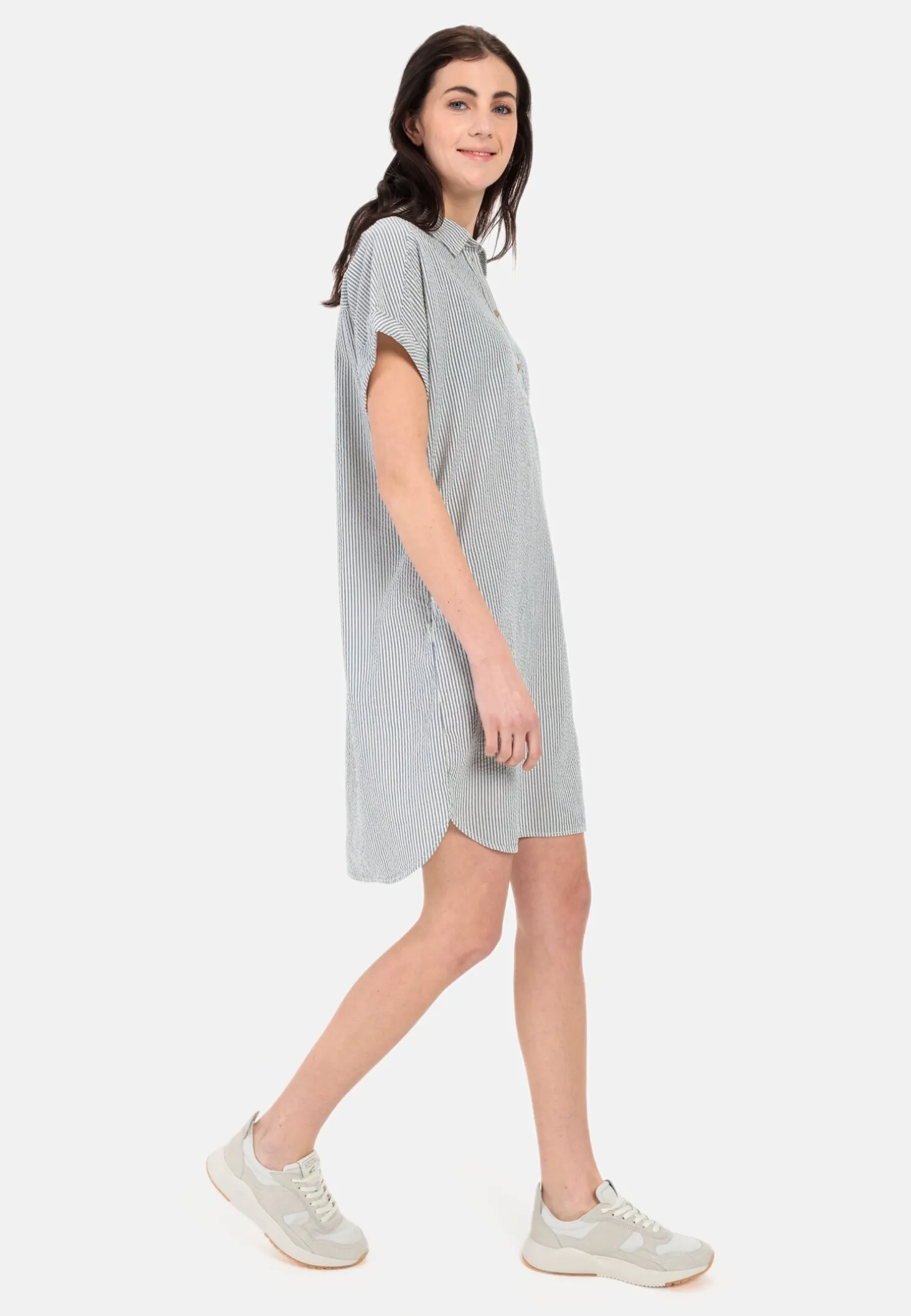 Gestreiftes Schlupfkleid aus leichter Baumwolle