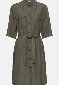 Halbarm Kleid mit Stehkragen