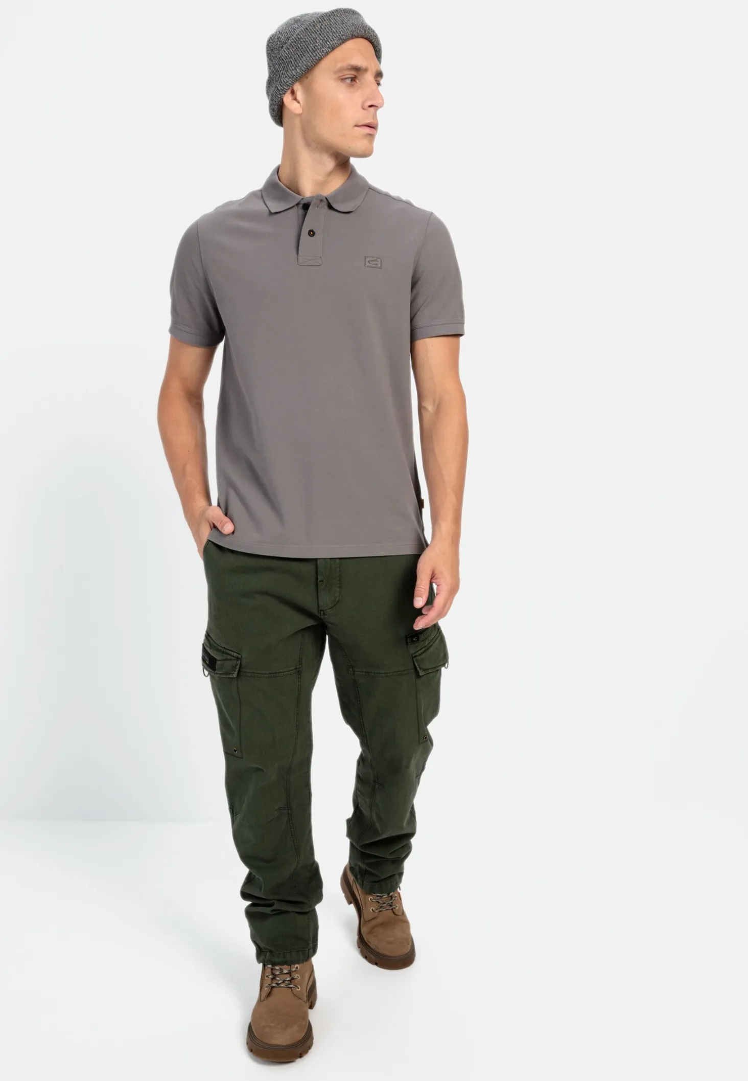 Halbarm Poloshirt aus reiner Baumwolle
