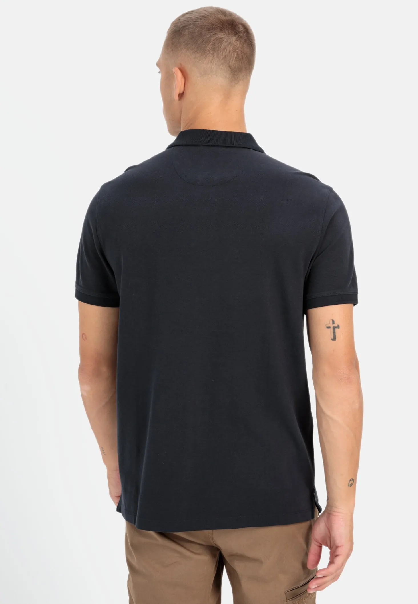 Halbarm Poloshirt aus reiner Baumwolle