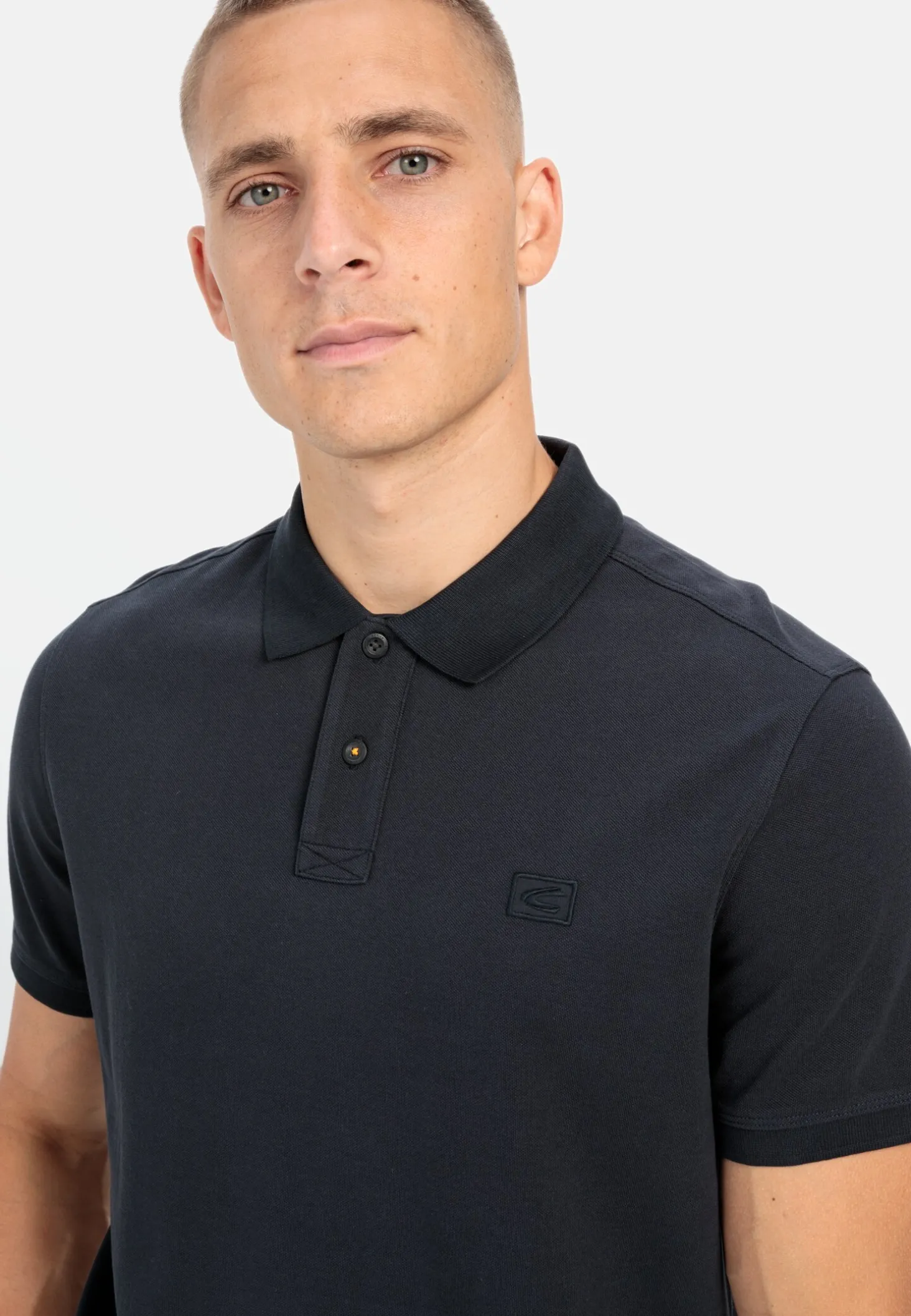 Halbarm Poloshirt aus reiner Baumwolle