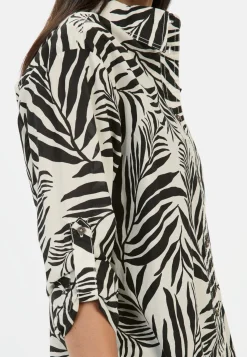 Hemdbluse mit Blumenprint aus Baumwolle
