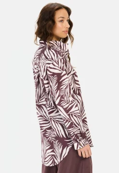 Hemdbluse mit Blumenprint aus Baumwolle